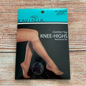 New RAVINIA Top KNEE-HIGHS  One Size Fits Black